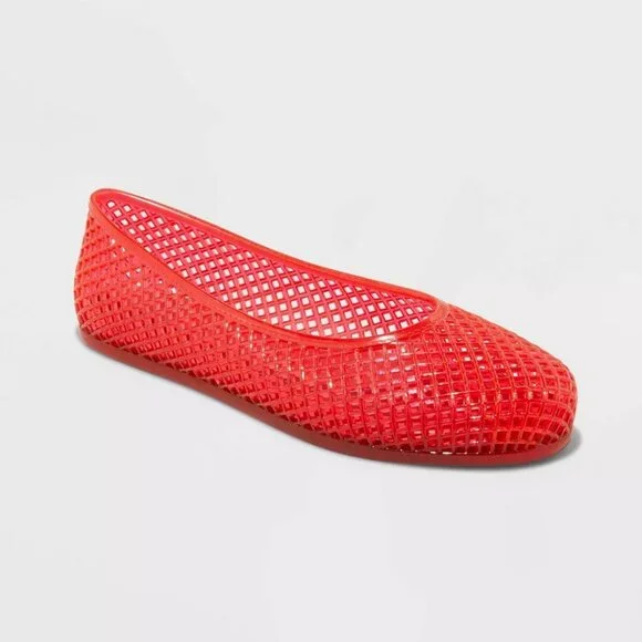 Women's Isabella Jelly Flats Wild Fable Red - Main Image